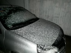 Fuerte nevada en Tres Arroyos