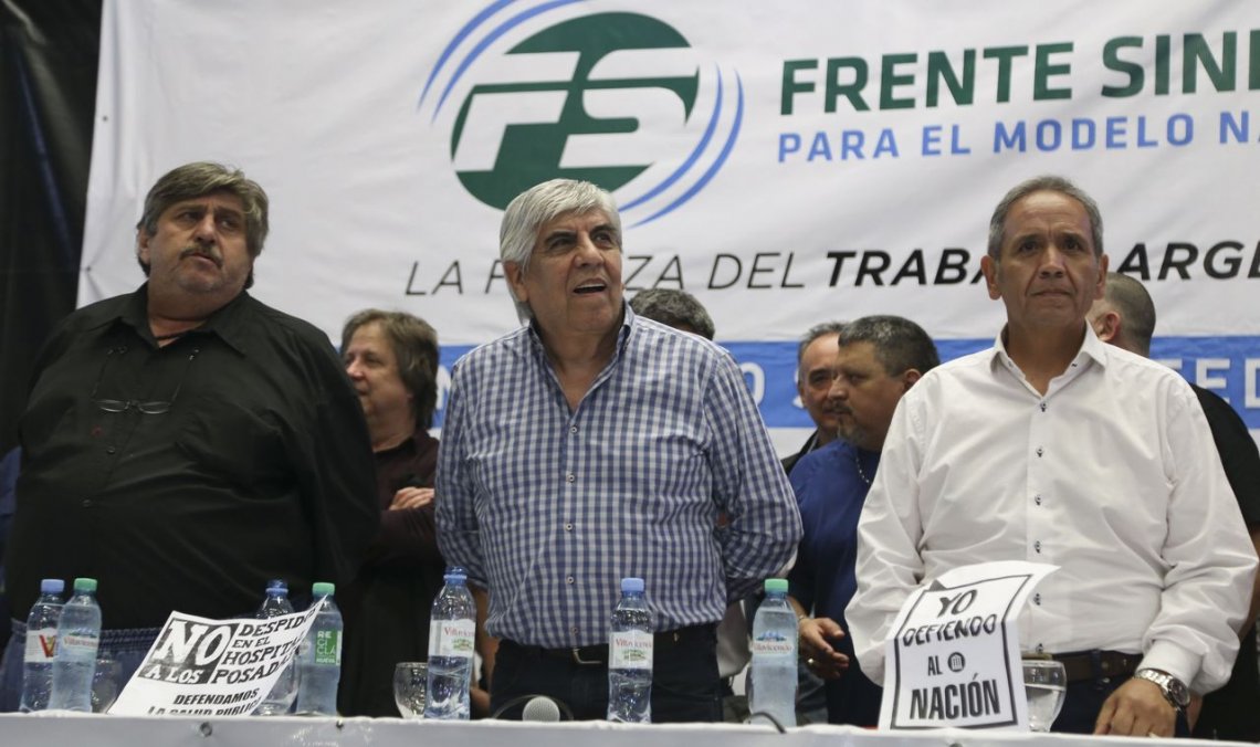 Hugo Moyano lanzó el Frente Sindical por el Modelo Nacional en el microestadio de Ferro