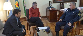 Gay recibió a Gustavo Berdini, titular de la Superintendencia del Tráfico de Drogas Ilícitas y Crimen Organizado
