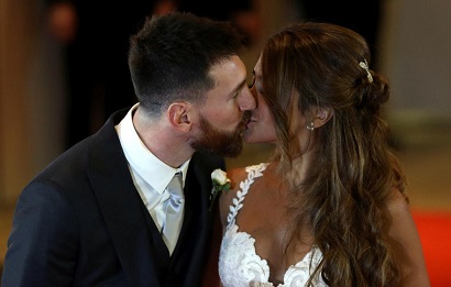 Lionel Messi y Antonela Roccuzzo dieron el