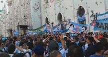 Los hinchas argentinos en Moscú pidieron que baje el dólar