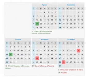 Hay cinco fines de semana largos de acá a fin del 2017