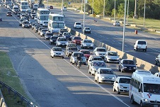 Fin de quincena de enero y comienzo de febrero, rutas con mucho tránsito.