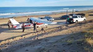 Una avioneta aterrizó de emergencia en una playa de Necochea