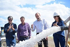 Avanzan las obras hidricas en la ciudad: Susbielles y Katopodis habilitaron la primera etapa del acueducto 600 mm del Dique Paso de las Piedra